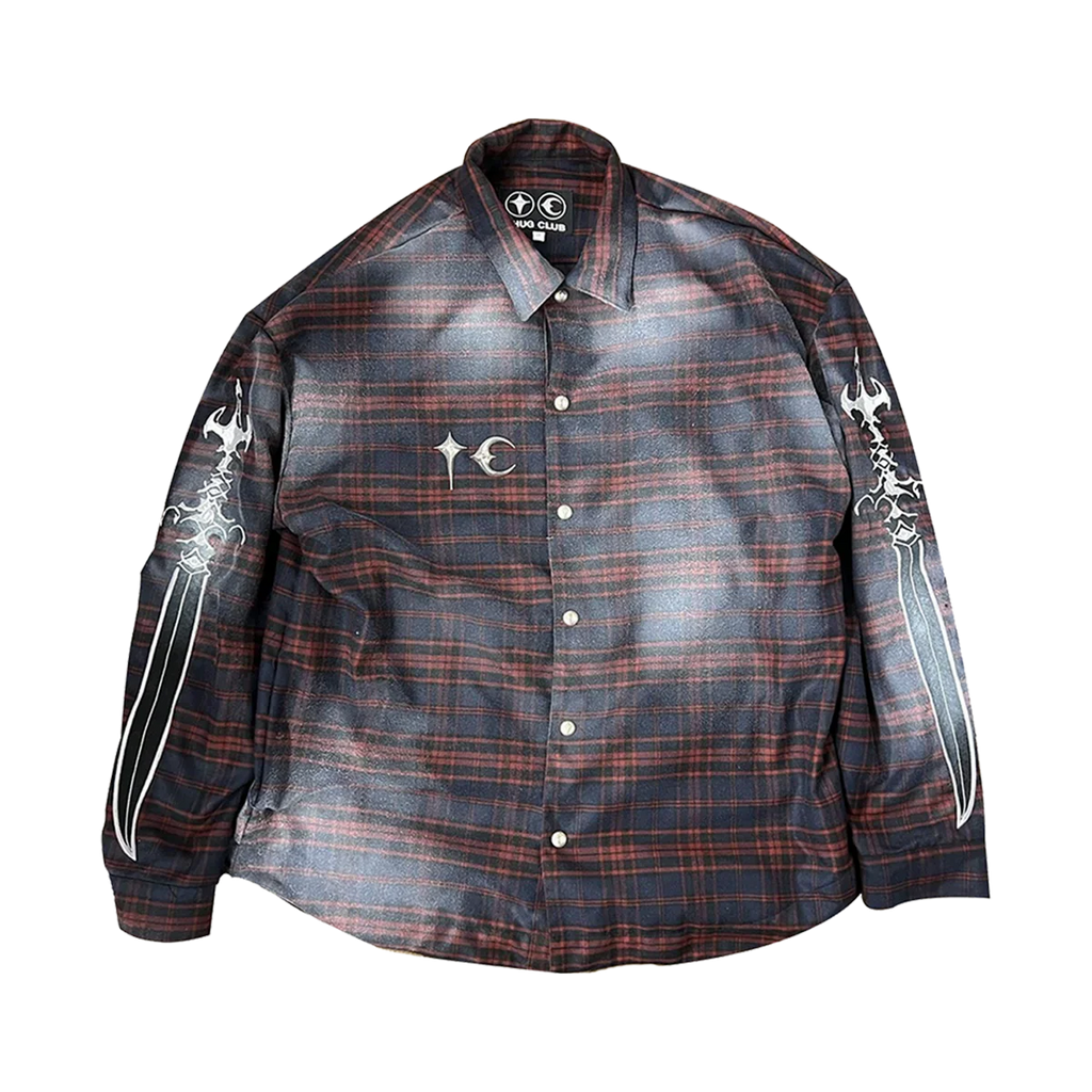 Arab Sword Flannel Shirt - Red