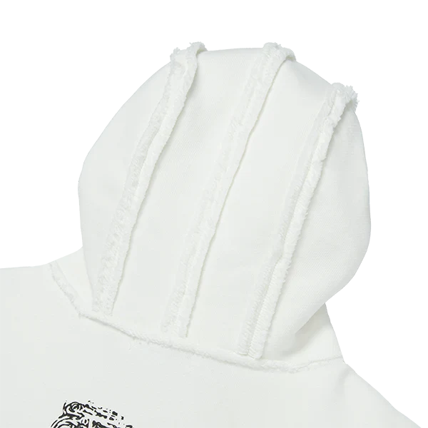 Dragon Stud Zip-up hoodie - White