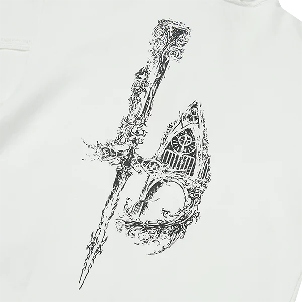 Dragon Stud Zip-up hoodie - White