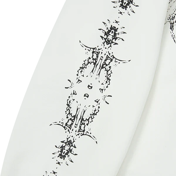 Dragon Stud Zip-up hoodie - White