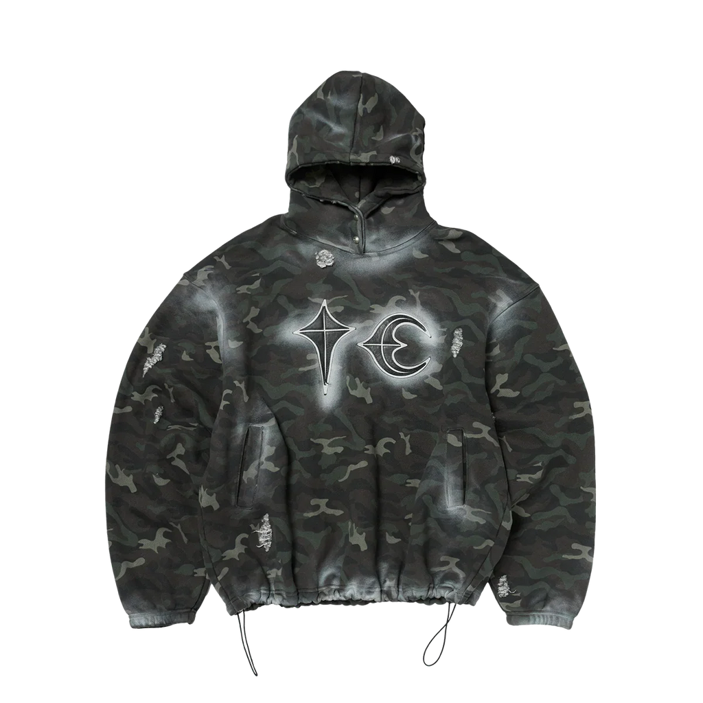 Sprayed Camoflage Rock Hoodie