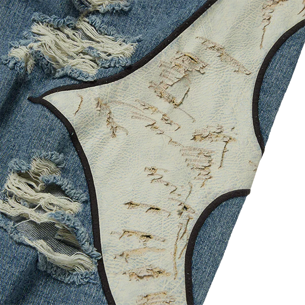 TC Leather Washing Denim Pants War Ver - Blue