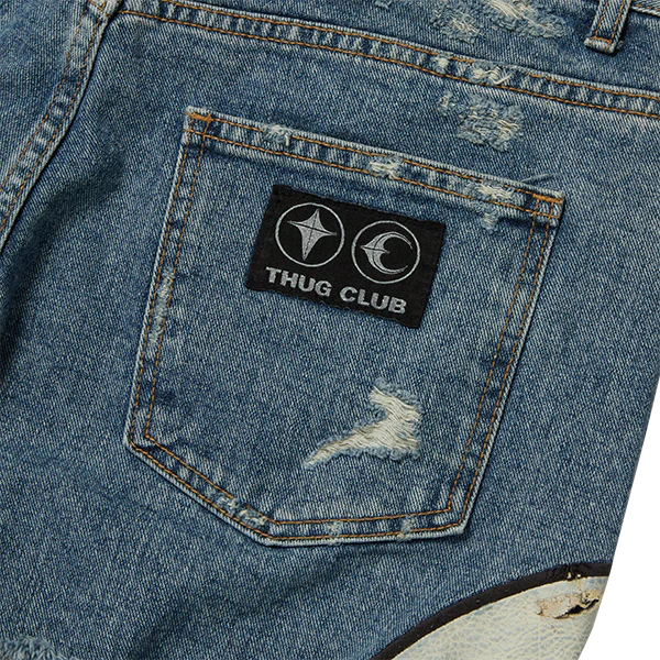 TC Leather Washing Denim Pants War Ver - Blue