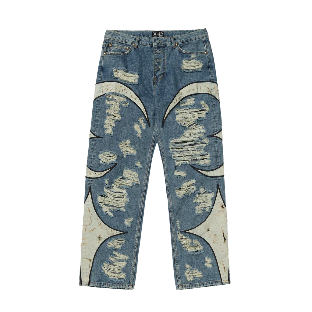 TC Leather Washing Denim Pants War Ver - Blue