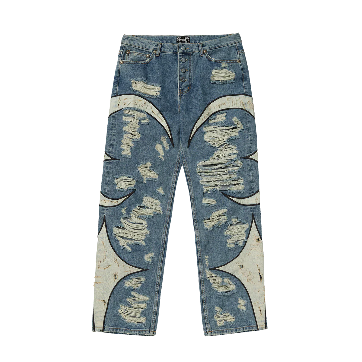TC Leather Washing Denim Pants War Ver - Blue